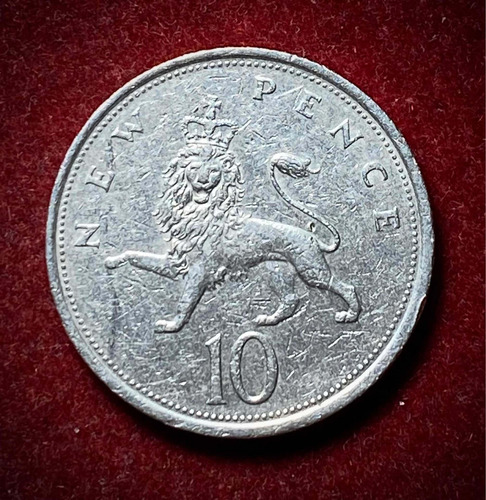 Moneda 10 Nuevos Peniques Inglaterra 1980 Km 912 Elizabeth 2