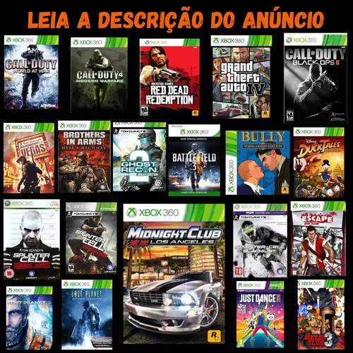 Combo 25 Jogos Para Xbox 360 Mídia Digital/ Gta Iv/ Red