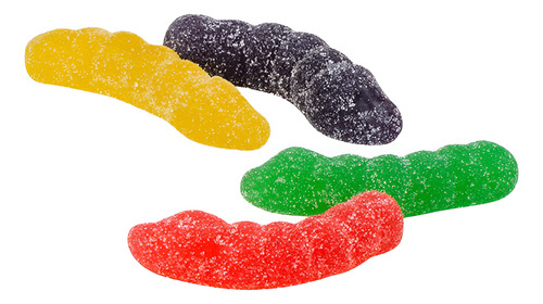 Bala De Goma Florestal Minhocas Azedinhas Pacote Com 500g