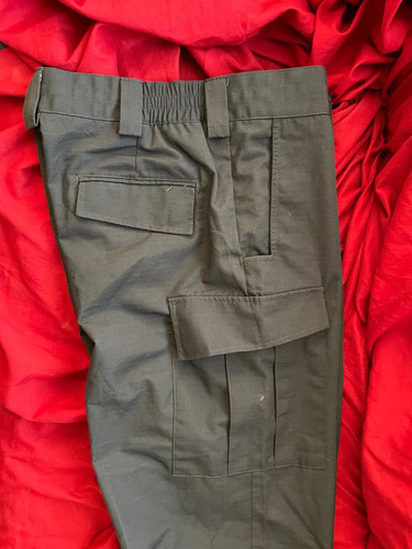 Pantalón Táctico Bauer Talla# 36 Gris Cargo Bolsas Utilitari