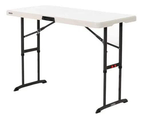 Mesa Plegable Comercial Ajustable Lifetime , 4 Pies, Almendr