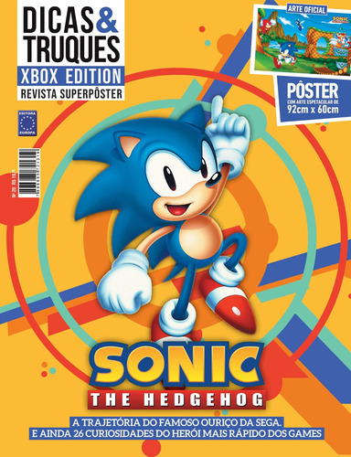 Superpôster Dicas e Truques Xbox Edition - Sonic The Hedgehog, de a Europa. Editora Europa Ltda., capa mole em português, 2021