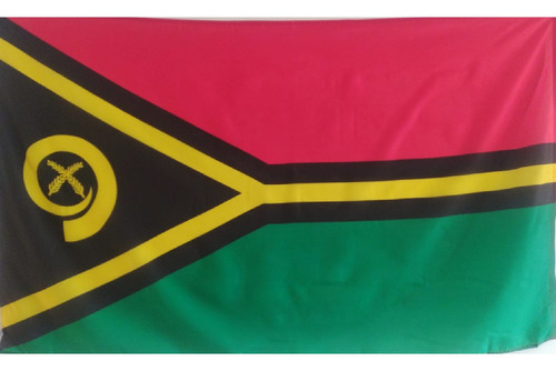 Bandera De Vanuatu (tamaño 90x150cms)doble Faz 100%polyester