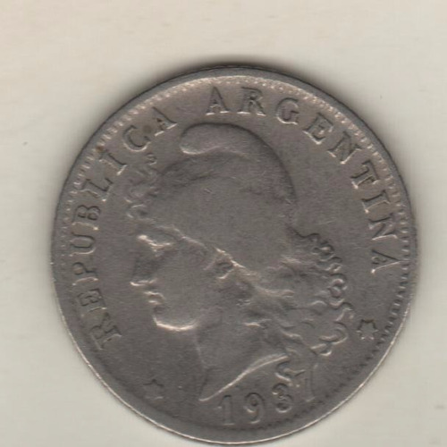 Argentina Moneda De Niquel De 20 Centavos Año 1937 - Vf+