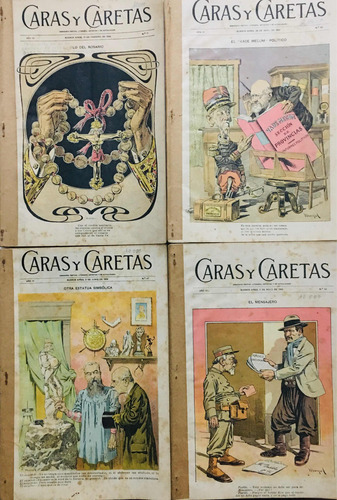 Lote 4 Revista Caras Y Caretas 1900 # 71-82-83-87 (Usado)