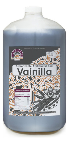 Esencia Saborizante Sabor Vainilla La Tradicional Dp. 4 L