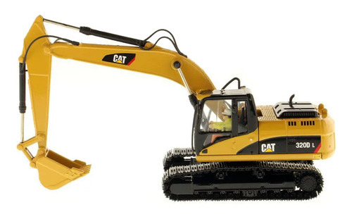 Miniatura Diecast Escavadeira Caterpillar 320d-l M85214 Cor Amarelo