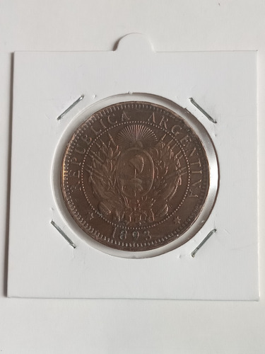 Argentina 1893. Moneda De 2 Centavos Cobre. Mb. Mira!!!