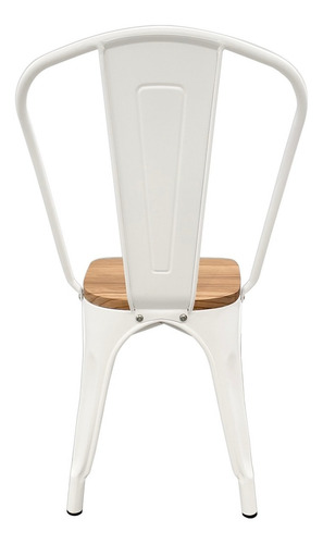 Sillas Tolix Blanco Mate C/madera Clara X2