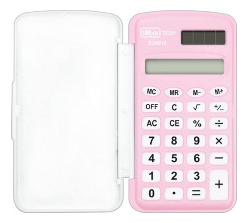 Calculadora De Bolso 8 Dígitos Tc21 Rosa - Tilibra Cor Rosa-claro