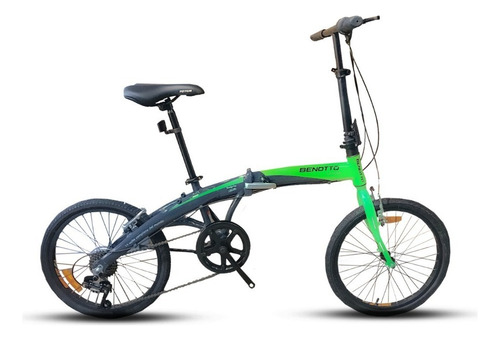 Bicicleta Jafi Plegable Benotto Aluminio 7v Aro 20 Color Verde