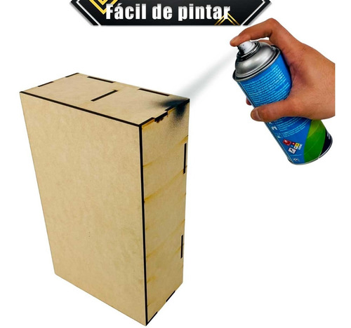 Imagen 10 de 10 de Porta Botellas Vino Caja Madera Mdf Divisiones Regalo Fiesta