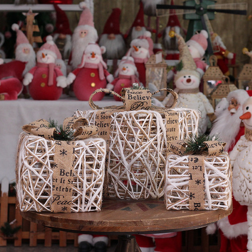 3pcs Nueva Navidad Caja De Regalo Led De Tres Piezas Set Y
