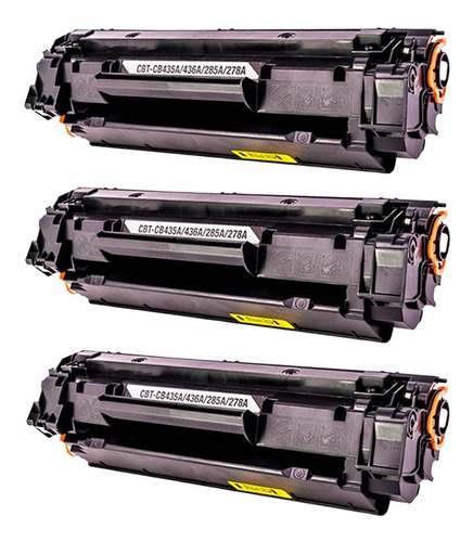 3x Compatível Toner Hp Laser P1102w P1102 P1005 85a 35a 78a