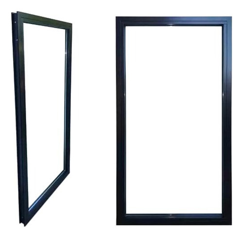 Paño Fijo De Aluminio Negro A Medida
