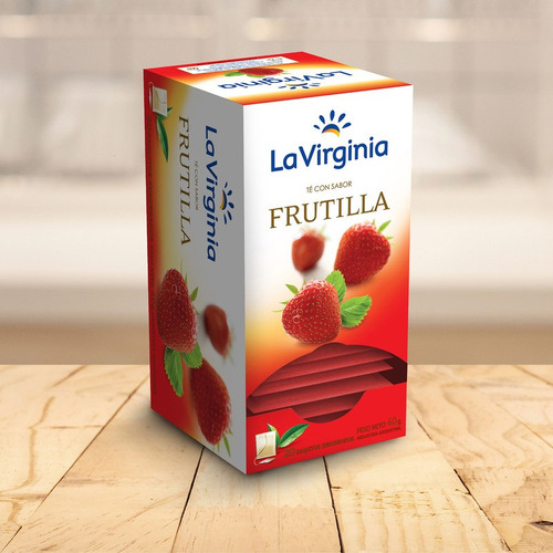 La Virginia Te Con Sabor A Frutilla X 20 Saquitos