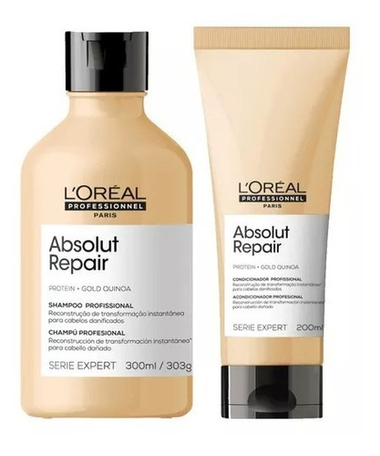 Kit Loreal Absolut Repair Gold Sham 300ml Condicionador200ml