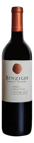 Vino De Estados Unidos Benziger Merlot 2015