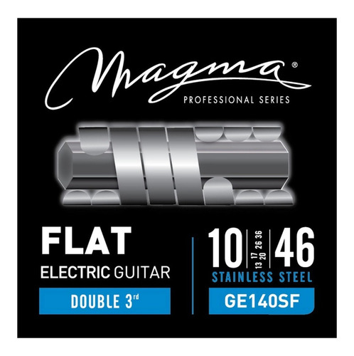 Encordado Guitarra Electrica 010 Flat Lisas Magma Ge140sf