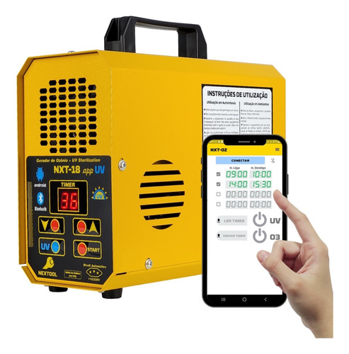 Gerador De Ozônio Automotivo 15g/h + Uv + App Nxt-18 Nextool
