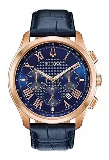 97b170 Reloj Bulova Wilton Classic Azul/rosado