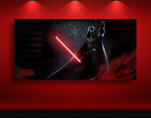 Cuadro Poster Mosaico Star Wars Darth Vader 120x60 Cms Hd
