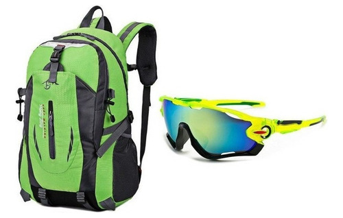 Mochila Montañismo Impermeable + Gafas Deportivas