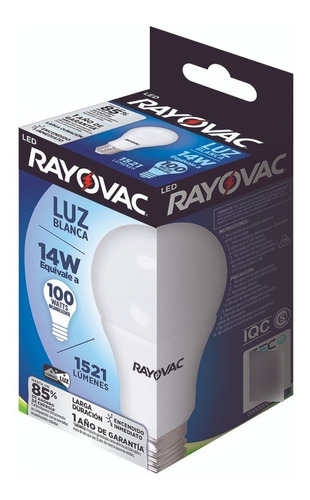 Ampolleta Rayovac Led E27 14w Luz Blanca