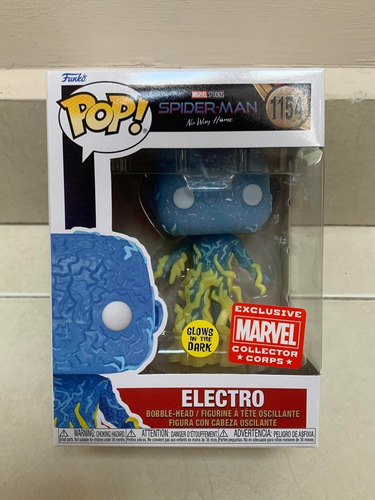 Electro Funko Pop Spiderman No Way Home Marvel Corps Glow (Usado)