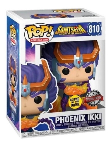 Imagen 1 de 2 de Phoenix Ikki Fénix Glow Saint Seiya Funko Pop
