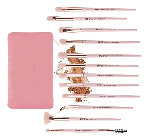 Zoreya Juego De Brochas De Maquillaje Para Ojos, 12 Pinceles