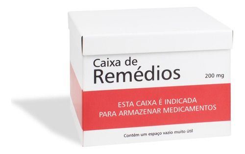 Caixa Organizadora De Remédios Tarja Vermelha Geguton