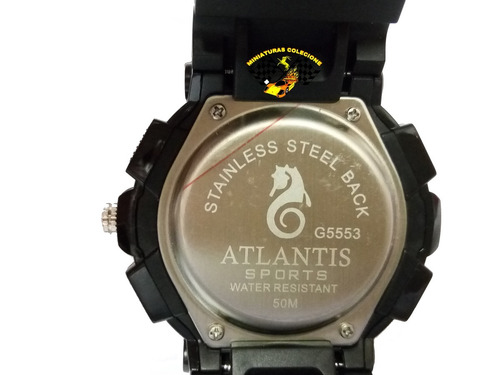Relógio Masculino Esportivo Atlantis Anadigi G5553 Preto