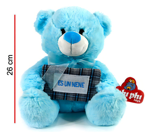 Urso Phi Phi rosa/azul claro com cerca de 5720