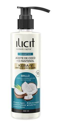 Shampoo Aceite De Coco + Keratin V - 350 Ml - Ilicit