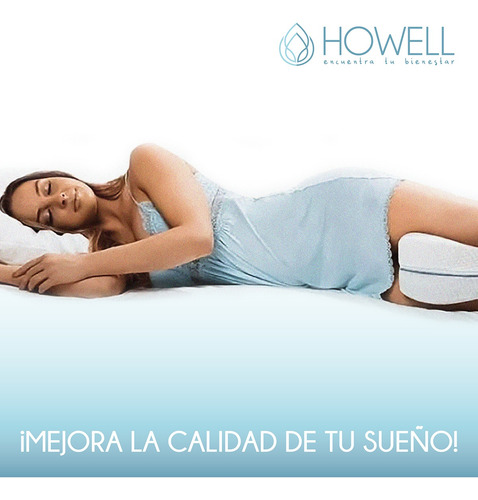 Cojín Almohada Ortopédica Howell Para Piernas Espuma Viscoelástica Con Memoria Terapéutica