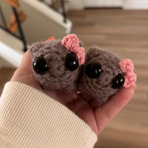 Hámster Triste Meme Llaveroo Con Sonido, Peluche Sad Hamster