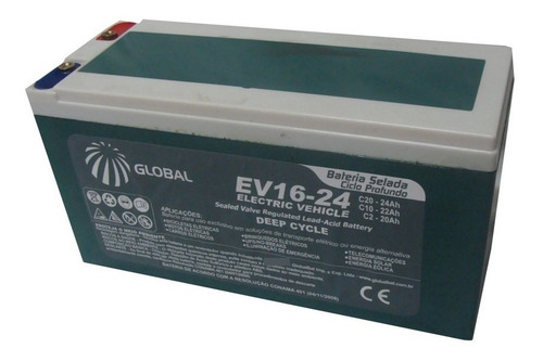 Bateria 8 Dzm 20 Scooter Elétrica 16v 24ah Ciclo Profundo