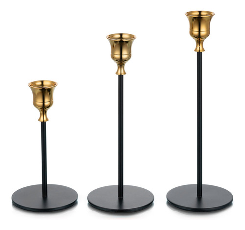 Romadedi Candelabros Cnicos Para Candelabros, Juego De 3 Por