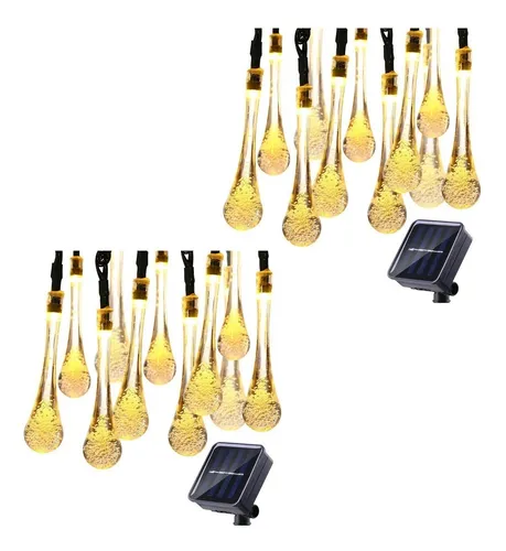 Luces Solares Pack Guirnalda Luces Solares Exterior Jardin