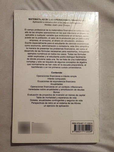 Matematicas De Las Operaciones Financieros Crespo Incluye Cd