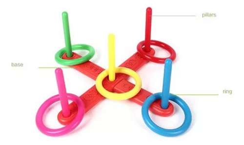 Juego De Juguete Para Lanzar Anillos, 1 Juego De Plástico Pa