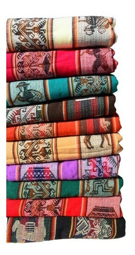Imagen 4 de 4 de Pack X 2 Mantas De Aguayo Norteño Inca 1.20 X 1.20