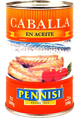 Caballa Penissi En Aceite X 380 Grs.