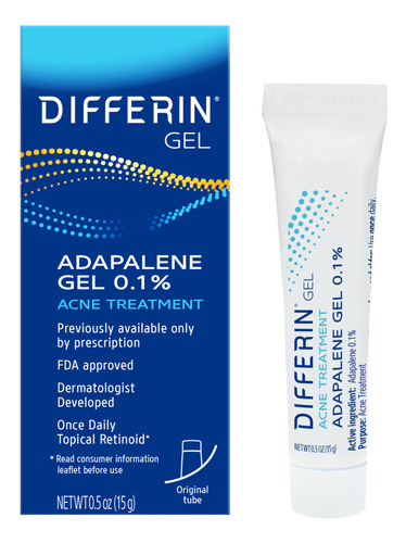 Differin Adapalene Gel 0.1% Tratamiento Acne, 0.03 Oz