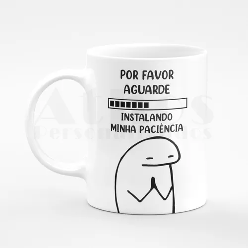 Caneca Flork Meme Boneco Palito Carregando Paciência Erro - R$ 29,99