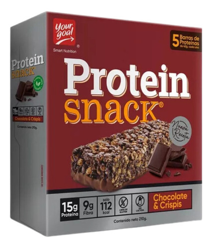 Protein Snack Chocolate & Crispis 5 Barras Nutricioncelular