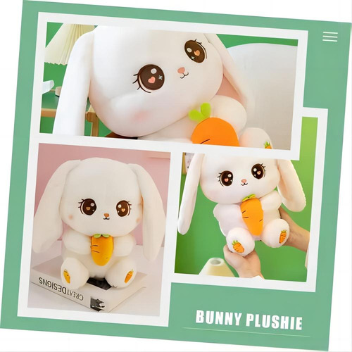 Peluche Conejo Con Zanahoria Grande Tierno Kawai Jumbo 50cm
