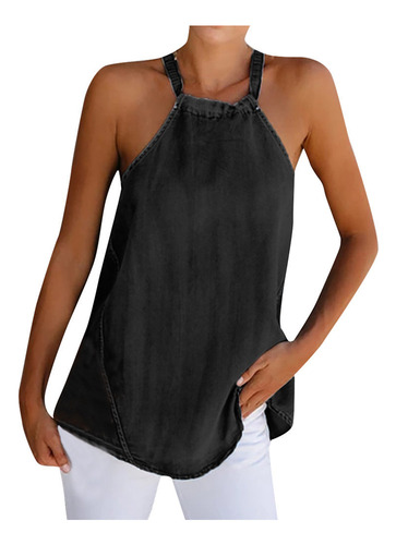 Blusa Tipo Chaleco Casual Sin Mangas Para Mujer V Fashion T