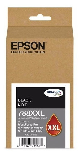 Epson Workforce Cartucho De Tinta Negra Tinta Wf- 5190/5690
